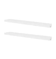 Wall Shelves 4 pcs White 47.2 in x 1.5 in