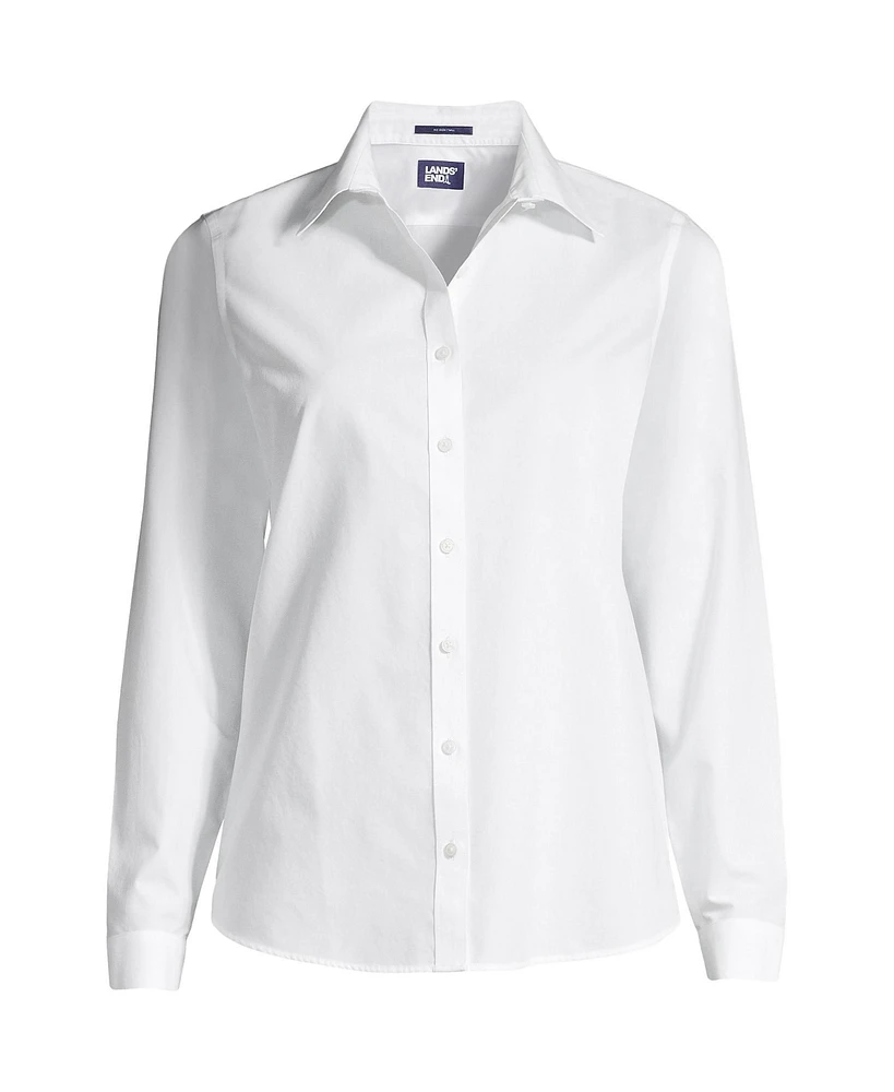 Lands' End Women's Plus No Iron Button Front Shirt