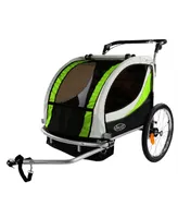 ClevrPlus Deluxe 3-in-1 Double Seat Bike Trailer Stroller Jogger for Kids