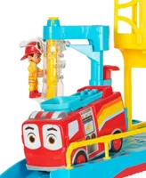 Firebuds Hq Playset with Lights, Sounds, Fire Truck Toy, Action Figure and Vehicle Launcher - Multi