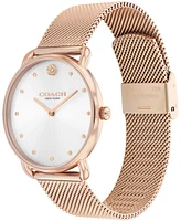 Coach Women's Elliot Rose Gold-Tone Stainless Steel Mesh Bracelet Watch 36mm