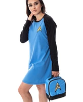 Star Trek The Original Series Spock Embroidered Science Officer Logo Dual Compartment Insulated Lunch Box Bag Tote