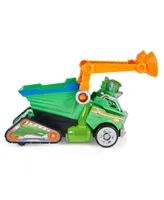 Paw Patrol- The Mighty Movie, Toy Garbage Truck Recycler with Rocky Mighty Pups Action Figure - Multi