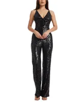 Dress the Population Women's Charlie Sequin Jumpsuit