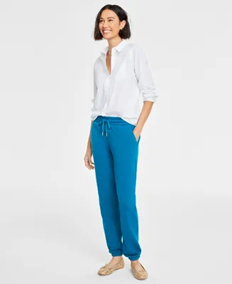 On 34th Women's Heathered Fleece Jogger Pants, Created for Macy's