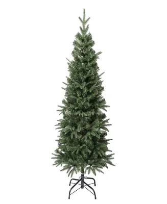 National Tree Company 4.5 ft.Feel-Real Duxbury Light Green Slim Mixed Hinged Tree