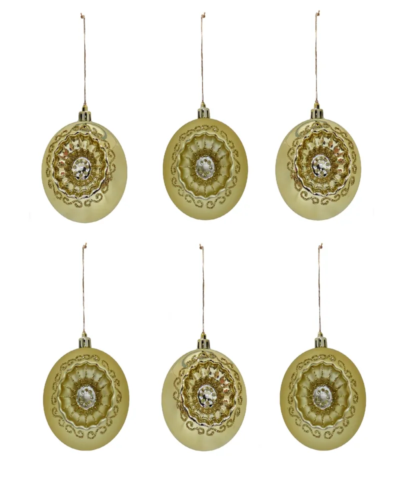 National Tree Company First Traditions 6-Piece Shatterproof Glittering Ornaments