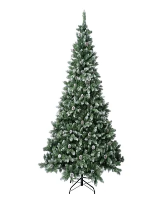 National Tree Company 6 ft. Oakley Hills Snow Hinged Tree with 53 Pine Cones