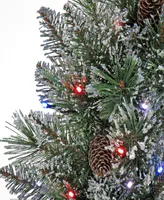 National Tree Company 4' Glittery Bristle Pine Entrance Tree with Twinkly Led Lights