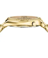 Versus Versace Women's 2 Hand Quartz Tortona Crystal Gold-Tone Stainless Steel Bracelet Watch 38mm