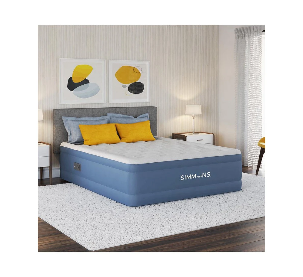 Simmons Rest Aire 17" Inflatable Air Mattress with Built-In Pump, Twin