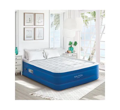 Nautica Home Support Aire 16" Inflatable Air Mattress with Built-In Pump, Queen