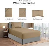 3 Piece Extra Deep Pocket Microfiber Sheet Set