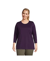 Lands' End Women's Plus 3/4 Sleeve Cotton Supima Tunic