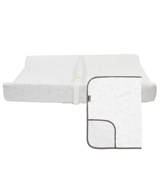 Kushies Baby Boys or Baby Girls Contour Changing Pad with Portable Changing Mat, 2 Piece Set