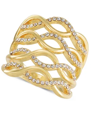I.n.c. International Concepts Gold-Tone Crystal Hive Ring, Created for Macy's