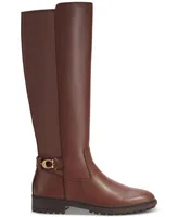 Coach Women's Faith Knee High Lug Sole Riding Boots