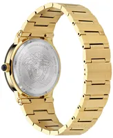 Versace Women's Swiss Greca Logo Gold Ion Plated Stainless Steel Bracelet Watch 38mm