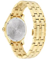 Versace Men's Swiss Greca Time Gmt Gold Ion Plated Stainless Steel Bracelet Watch 41mm