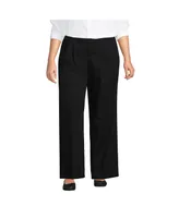 Lands' End Plus High Rise Crisp Poplin Chino Wide Leg Pants