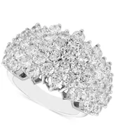 Diamond Cluster Statement Ring (5 ct. t.w.) in 14k White Gold