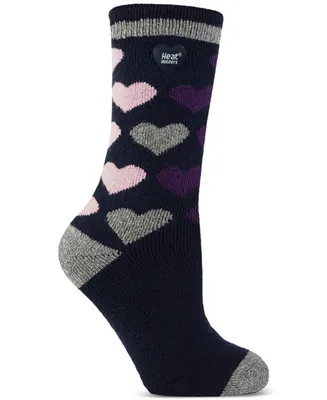 Heat Holders Women's Lite Jennifer Heart Crew Socks