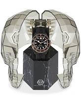 Philipp Plein Men's Gmt-i Challenger Black Silicone Strap Watch 44mm