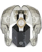 Philipp Plein Women's The Hexagon White Silicone Strap Watch 38mm