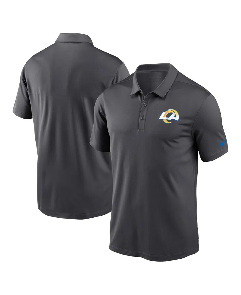 Men's Nike Anthracite Los Angeles Rams Franchise Team Logo Performance Polo Shirt