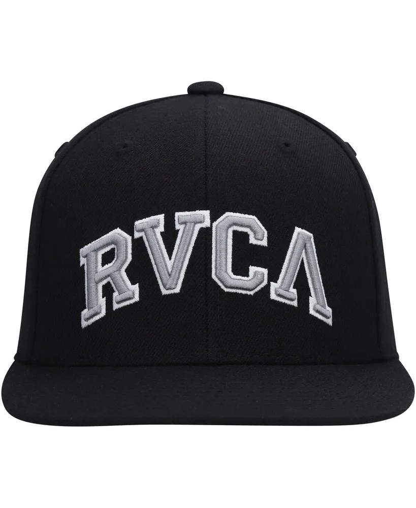 Big Boys and Girls Rvca Black Hitter Snapback Hat