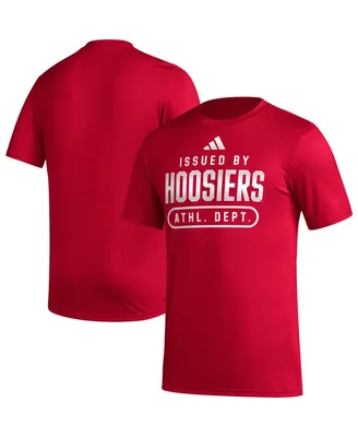 Men's adidas Crimson Indiana Hoosiers Sideline Aeroready Pregame T-shirt