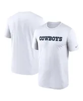 Men's Nike White Dallas Cowboys Legend Wordmark Performance T-shirt