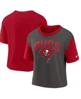 Women's Nike Red, Pewter Tampa Bay Buccaneers High Hip Fashion T-shirt