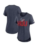 Women's Nike Heather Navy Houston Texans Local Fashion Tri-Blend T-shirt