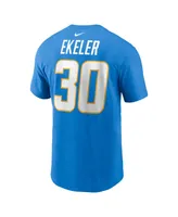 Men's Nike Austin Ekeler Powder Blue Los Angeles Chargers Player Name and Number T-shirt