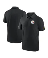 Men's Nike Black Pittsburgh Steelers Sideline Coaches Performance Polo Shirt