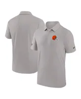 Men's Nike Gray Cleveland Browns Sideline Coaches Performance Polo Shirt