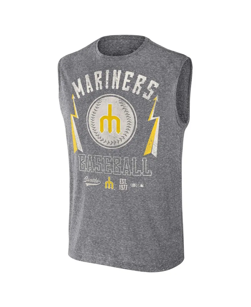 Men's Darius Rucker Collection by Fanatics Charcoal Seattle Mariners Muscle Tank Top