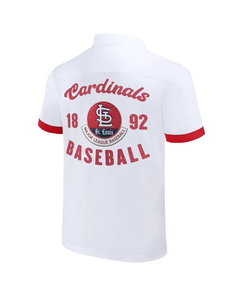 Men's Darius Rucker Collection by Fanatics White St. Louis Cardinals Bowling Button-Up Shirt