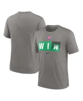 Men's Nike Gray Chicago Cubs Win Scoreboard Hometown Tri-Blend T-shirt