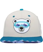 Big Boys and Girls Explore Cream Explore Polar Bear Snapback Hat