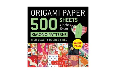 Origami Paper 500 sheets Kimono Patterns 4" (10 cm)- Tuttle Origami Paper- Double