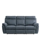 White Label Nadia 85" Double Reclining Sofa with Drop-Down Cup Holders