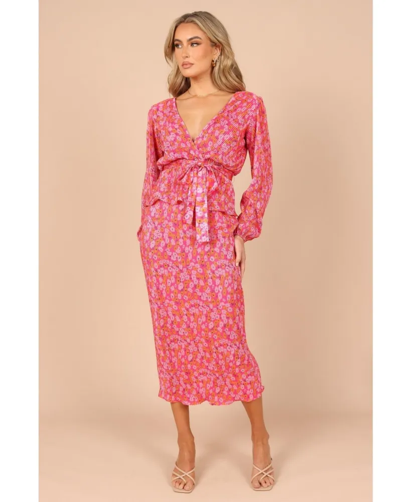 Posse Midi Slip Dress - Pink Floral - Petal & Pup USA