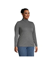 Lands' End Women's Plus Lightweight Jersey Skimming Long Sleeve Turtleneck