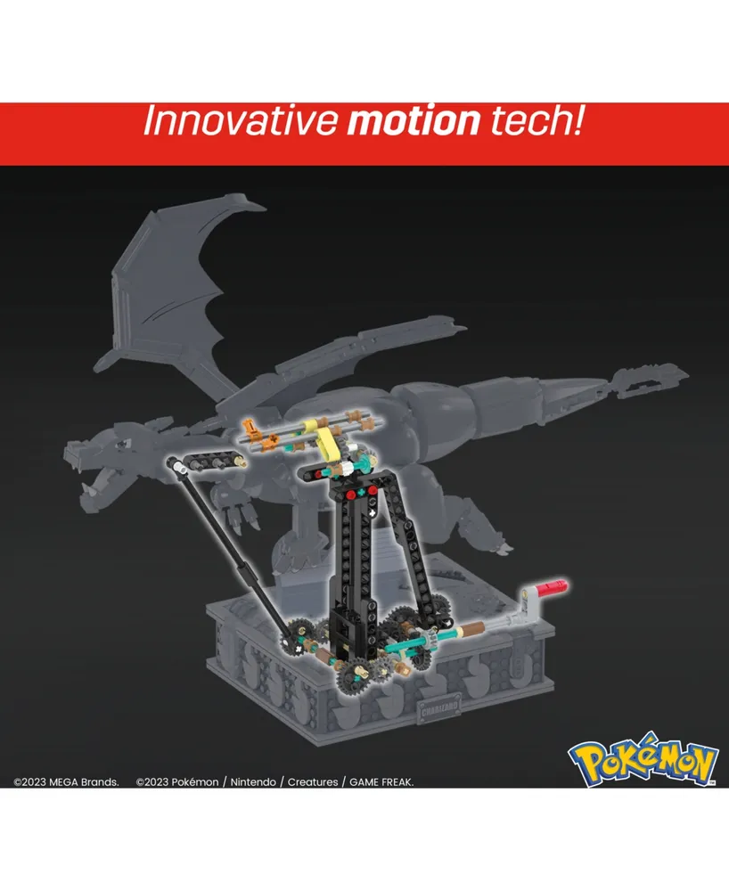 Mega Pokemon Charizard Building Kit with Motion (1663 Pieces) for Collectors - Multi