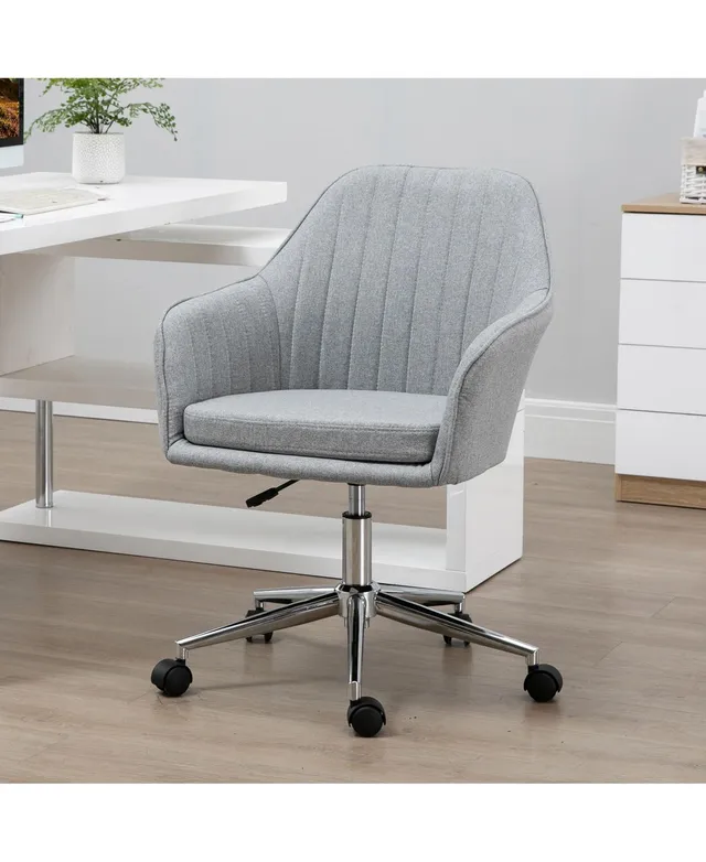 Caterina White Boucle Upholstered Office Chair with Dark Pewter Base +  Reviews | Crate & Barrel