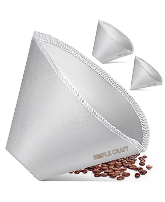 Fine Mesh Stainless Steel Reusable Pour Over Coffee Filter (Size 4)