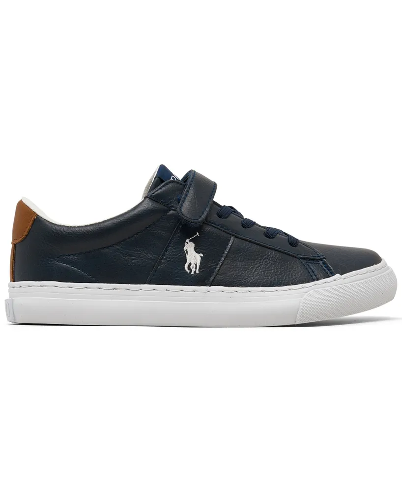 Polo Ralph Lauren Little Boys Sayer Ez Adjustable Strap Closure Casual Sneakers from Finish Line