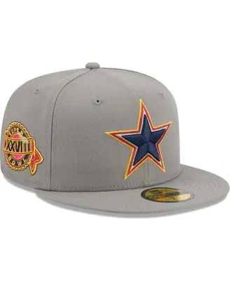 Men's New Era Gray Dallas Cowboys Super Bowl Xxviii Color Pack Multi 59FIFTY Fitted Hat